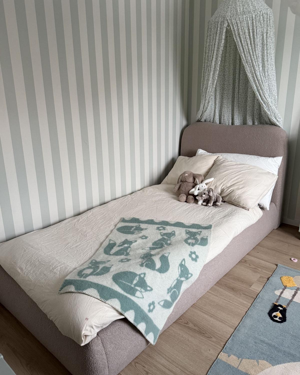 BETT mit Stauraum 90/200 cm Beige Blagnac - Beige/Braun, Textil (90/200cm) - Beliani
