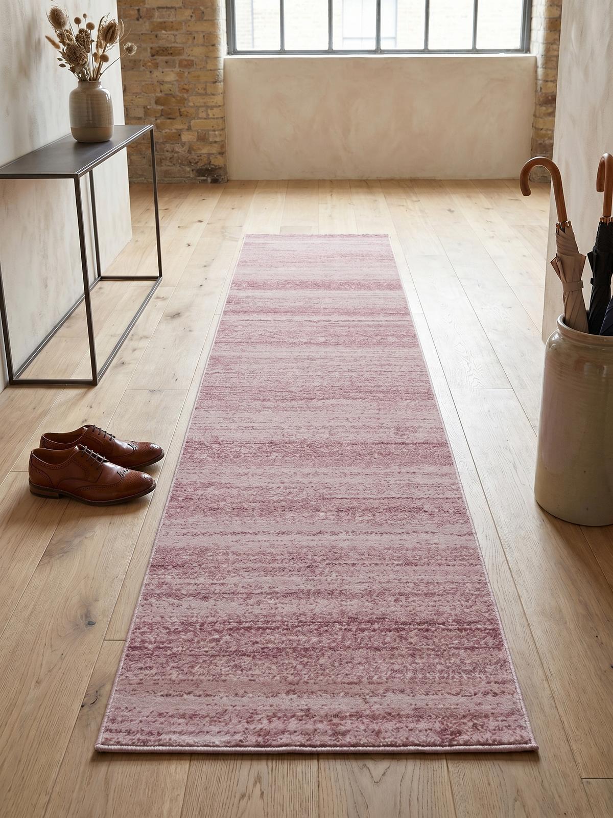KURZFLORTEPPICH INN, einfarbig, Rosa, 80 x 300 cm - Rosa, Textil (300/80cm) - KADIMA DESIGN