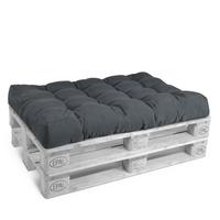 PALETTENKISSEN Eco Style Sitz 120/80/15 cm Graphitgrau - Grau, Textil (80/15/120cm) - Beautissu 