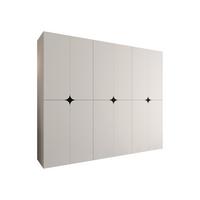 DREHTÜRENSCHRANK Espresso 240 cm - Schwarz/Weiß, Holzwerkstoff/Kunststoff (240/203/50cm) - MIRJAN24