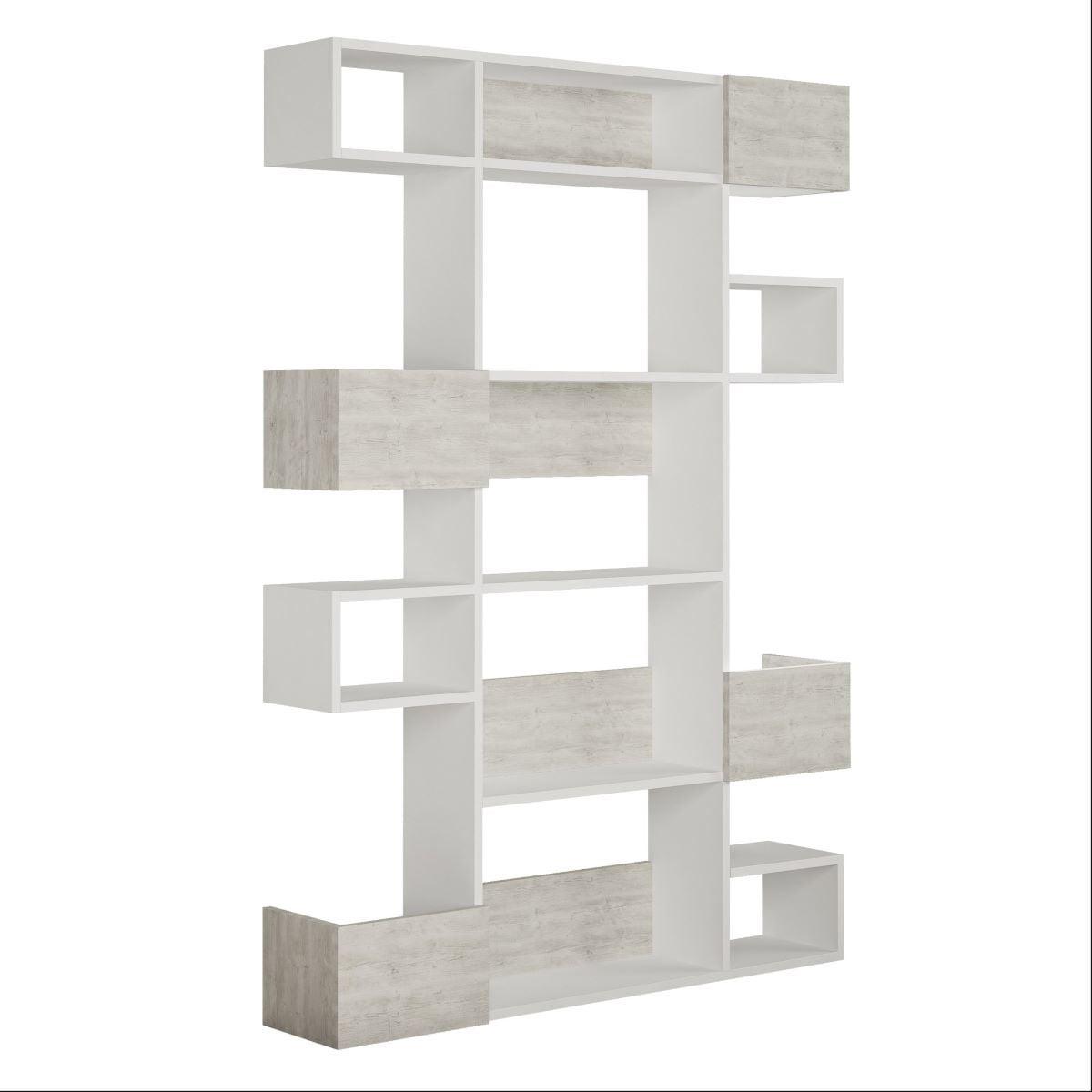 REGAL 9 Fächer L120 cm - Niho - Weiß, Holzwerkstoff (20/171/15cm) - Calicosy
