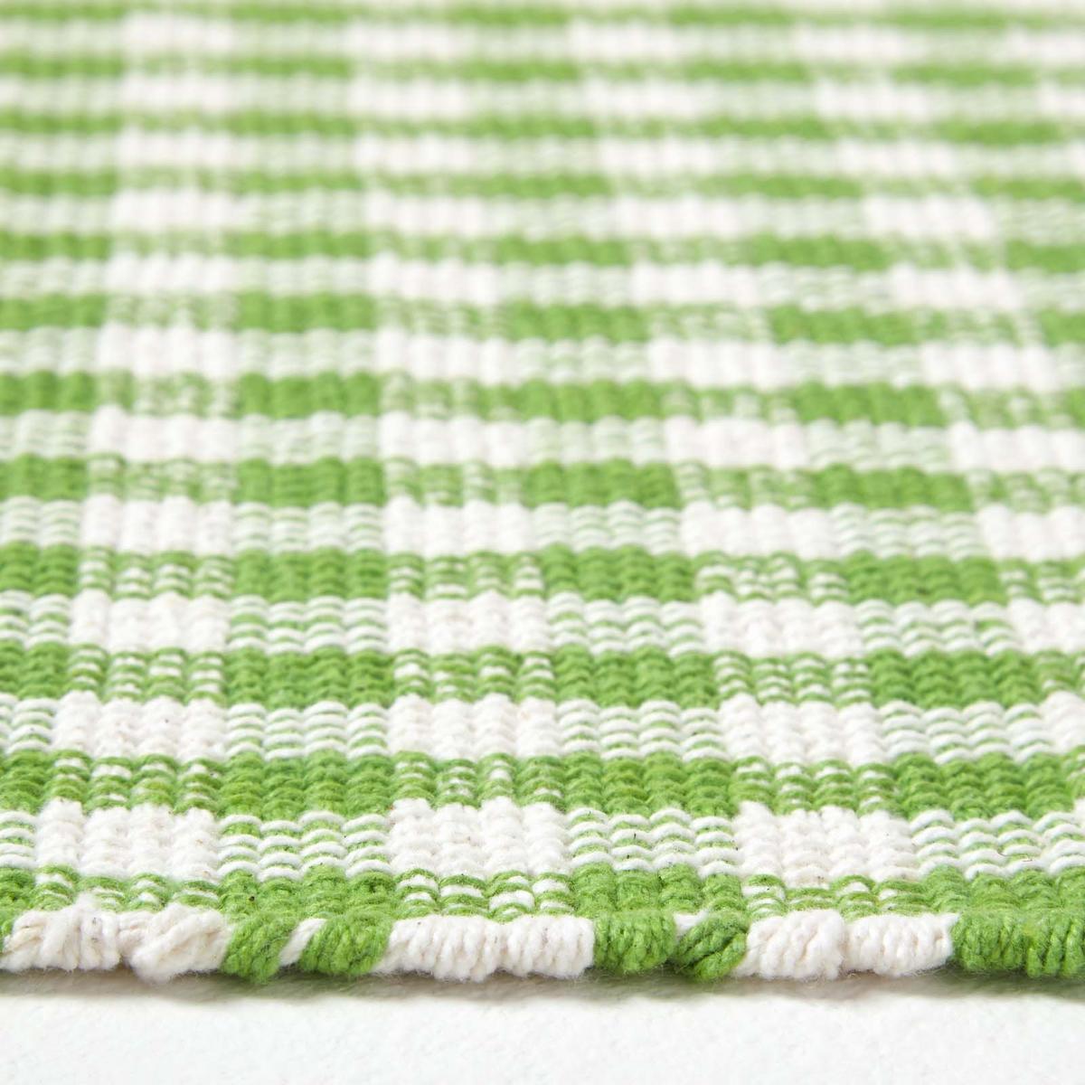 TEPPICHLÄUFER Vichy-Karo Baumwolle 66/200 cm - Grün, Textil (66/200cm) - Homescapes