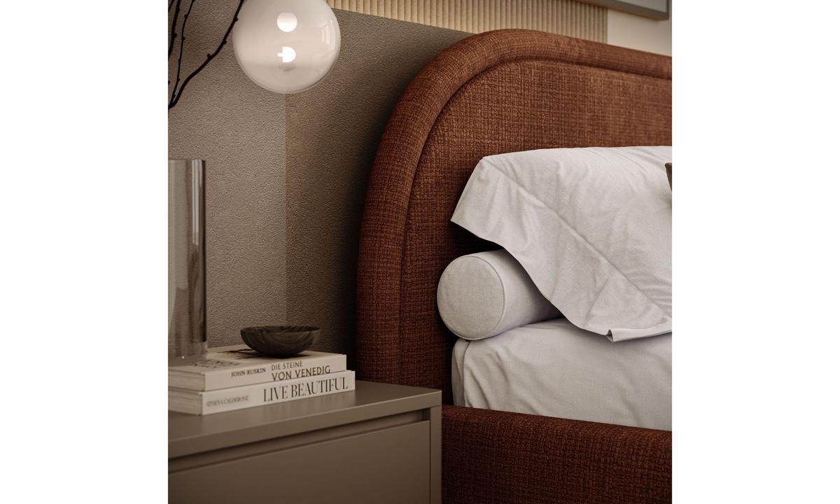 POLSTERBETT OLIVIA 140x200 cm Crem 52 34 Holzlatten - Kupferfarben, Textil (140/200cm) - Lookway