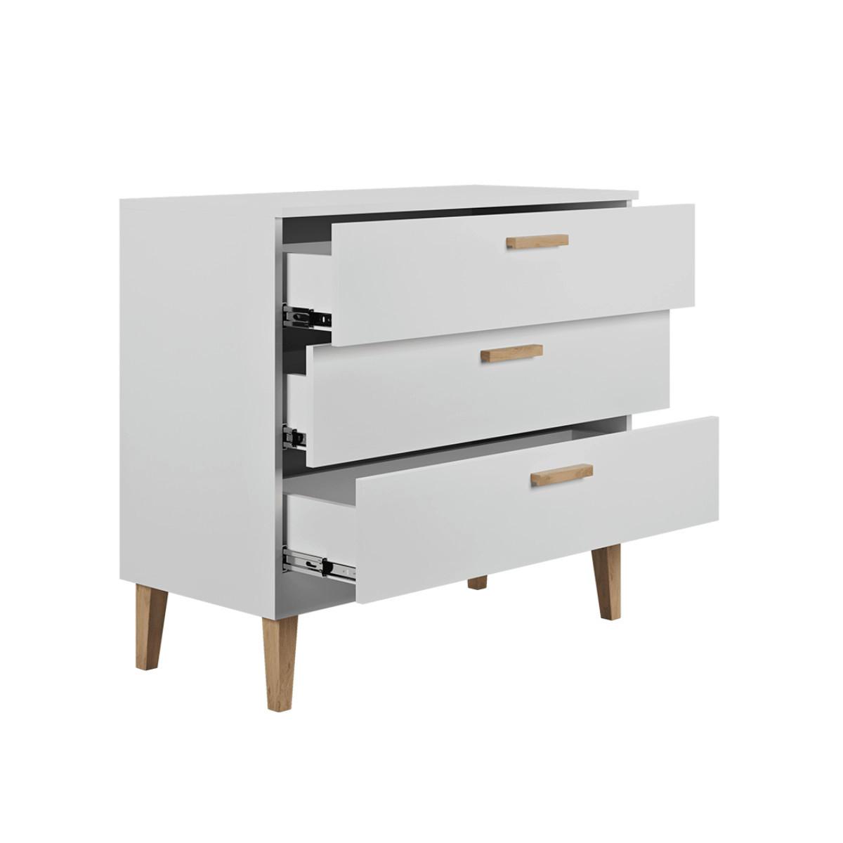 WICKELKOMMODE Kubi Weiß - Weiß, Holzwerkstoff (100/47/90cm) - Petits-meubles