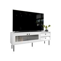 TV-LOWBOARD Valerio 150 - Schwarz/Weiß, Holzwerkstoff/Kunststoff (150/55/39cm) - MIRJAN24