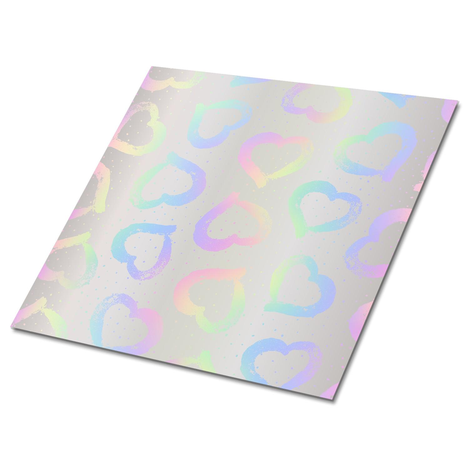 FLIESENAUFKLEBER 9 Stück 30x30 cm selbstklebend Bunte Herzen - Multicolor, Textil (30/1.6/30cm) - TULUP