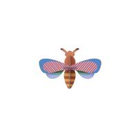 WANDSKULPTUR Bunt 12/4 cm - Multicolor, Wellpappe (0.05/4/8cm) - Studio Roof