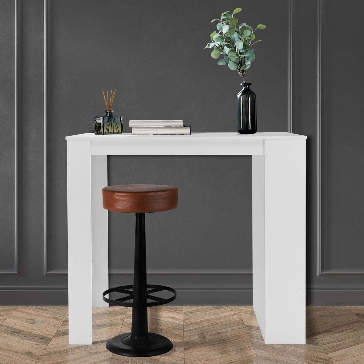 BARTISCH 117 x 106 x 57 cm Weiß - Weiß, Holzwerkstoff (117/57/106cm) - ML-DESIGN