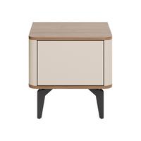NACHTTISCH Aurena AU10 - Kaschmir/Nussbaumfarben, Holzwerkstoff/Metall (48/47/41cm) - MIRJAN24