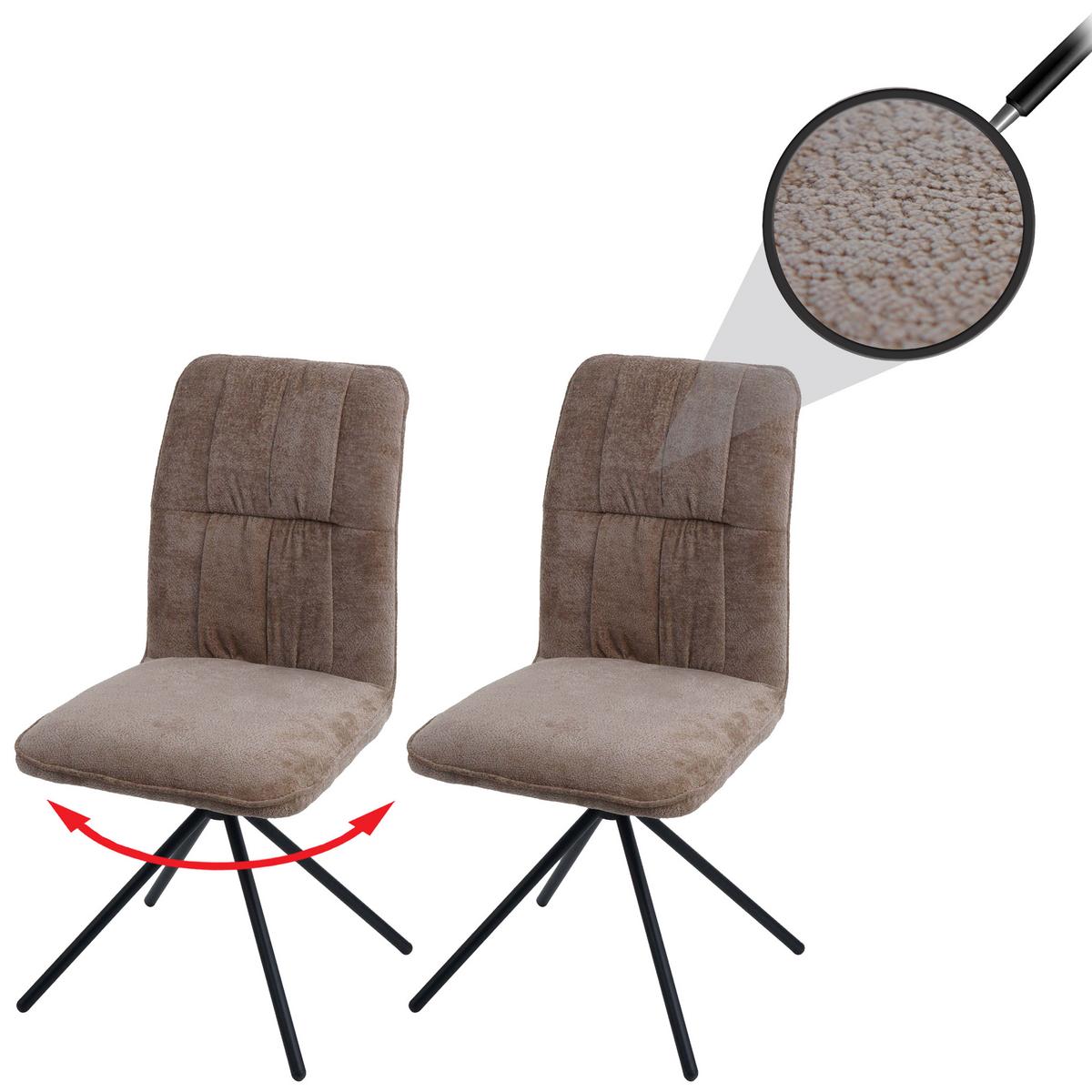 ESSZIMMERSTUHL Braun - Hellbraun/Braun, Textil (47/95/50cm) - MCW