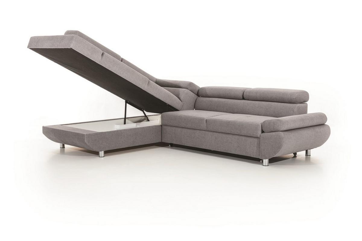 ECKSOFA Schlafsofa Panos In Esito - Braun, Holzwerkstoff/Textil (275/210cm) - Fun Möbel