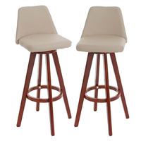 BARHOCKER 2-ER SET Beige 2er-Set - Beige, Textil (39/105/45cm) - MCW