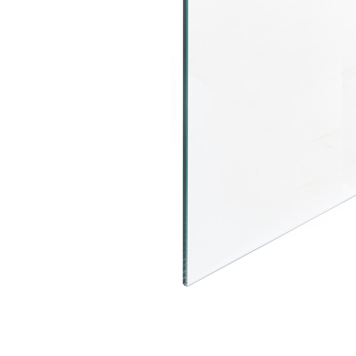 DUSCHWAND 100/190 cm Silber Ahaus - Transparent/Silberfarben, Glas (100/190cm) - Beliani