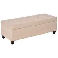 TRUHENBANK mit Stauraum Leinenoptik, Beige - Beige, Kunststoff (49/41.5/125cm) - HOMCOM