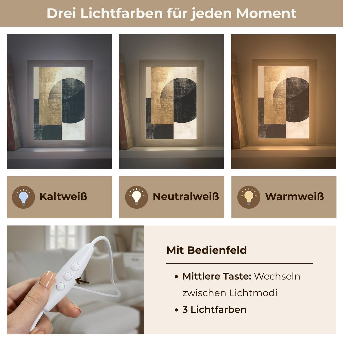 WANDLEUCHTE Abstrakt - Modern - Schwarz - Gold 15x20 cm - Sandfarben, Holzwerkstoff (15/20/8cm) - OnlyWow