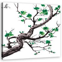 LEINWANDBILD, Natur - Grün 40x40cm - Weiß, Textil (40/40cm) - Feeby