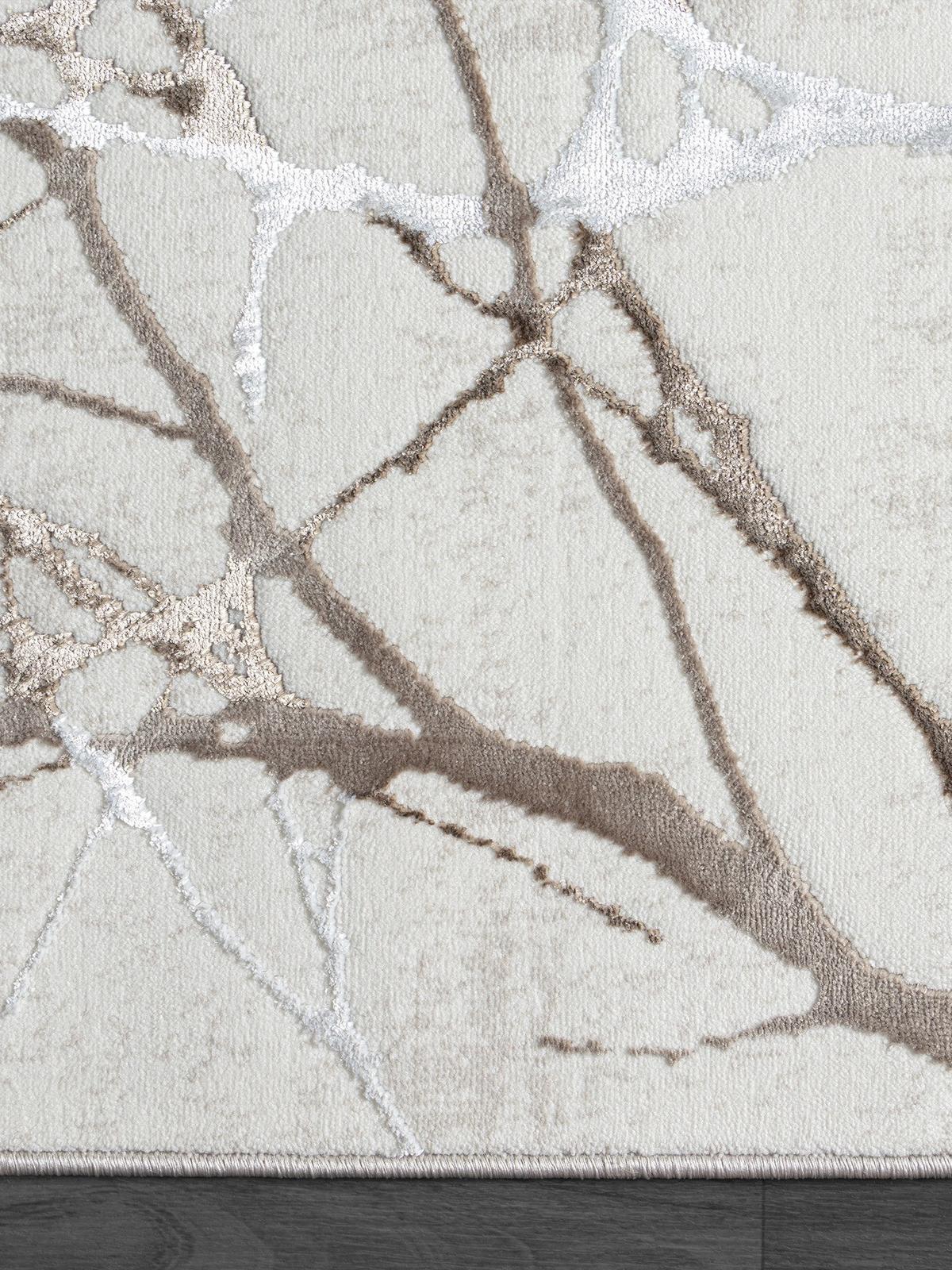 KURZFLORTEPPICH Abstrakt KAVALA Polyester Creme 160 x 230 cm - Beige, Textil (160/230cm) - KADIMA DESIGN