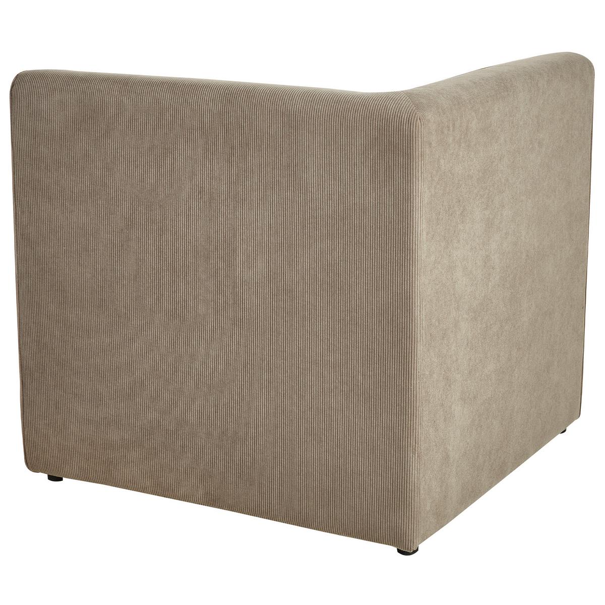 2-SITZER-SOFA Cord taupe Lemvig - Taupe, Textil (166/78/83cm) - Beliani