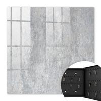 SCHLÜSSELBOX Schwarz 30x30 cm- Türöffnung nach rechts - Betonmuster - Grau, Metall (30/30/5cm) - TULUP