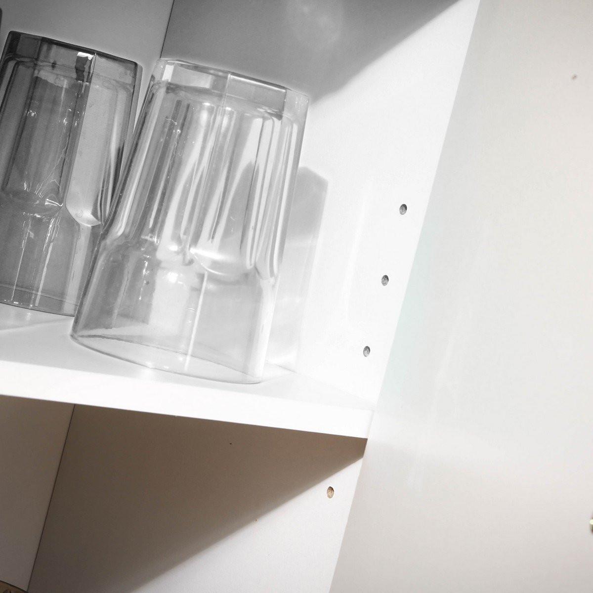 SCHRANK mit 2 Fächern, 1 Schublade und 1 Tür - Weiß, Holzwerkstoff (29.5/80/61.5cm) - Calicosy