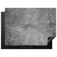 HERDABDECKPLATTE Beton - Schiefer - Grau -Betonstruktur Herdabdeckung Induktionsfeld 70x52 cm - Grau, Kunststoff (70/52/0.2cm) - MuchoWow