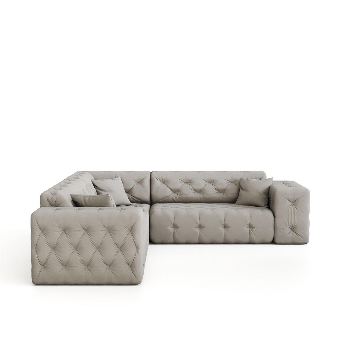 ECKSOFA Chantal - Grün, Holzwerkstoff/Textil (246/246cm) - Fun Möbel