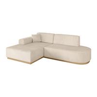 ECKSOFA Ottomane Links IREA-L1-v2 - 232x165x80 cm Beige - Beige, Holzwerkstoff/Textil (232/165cm) - ALTDECOR