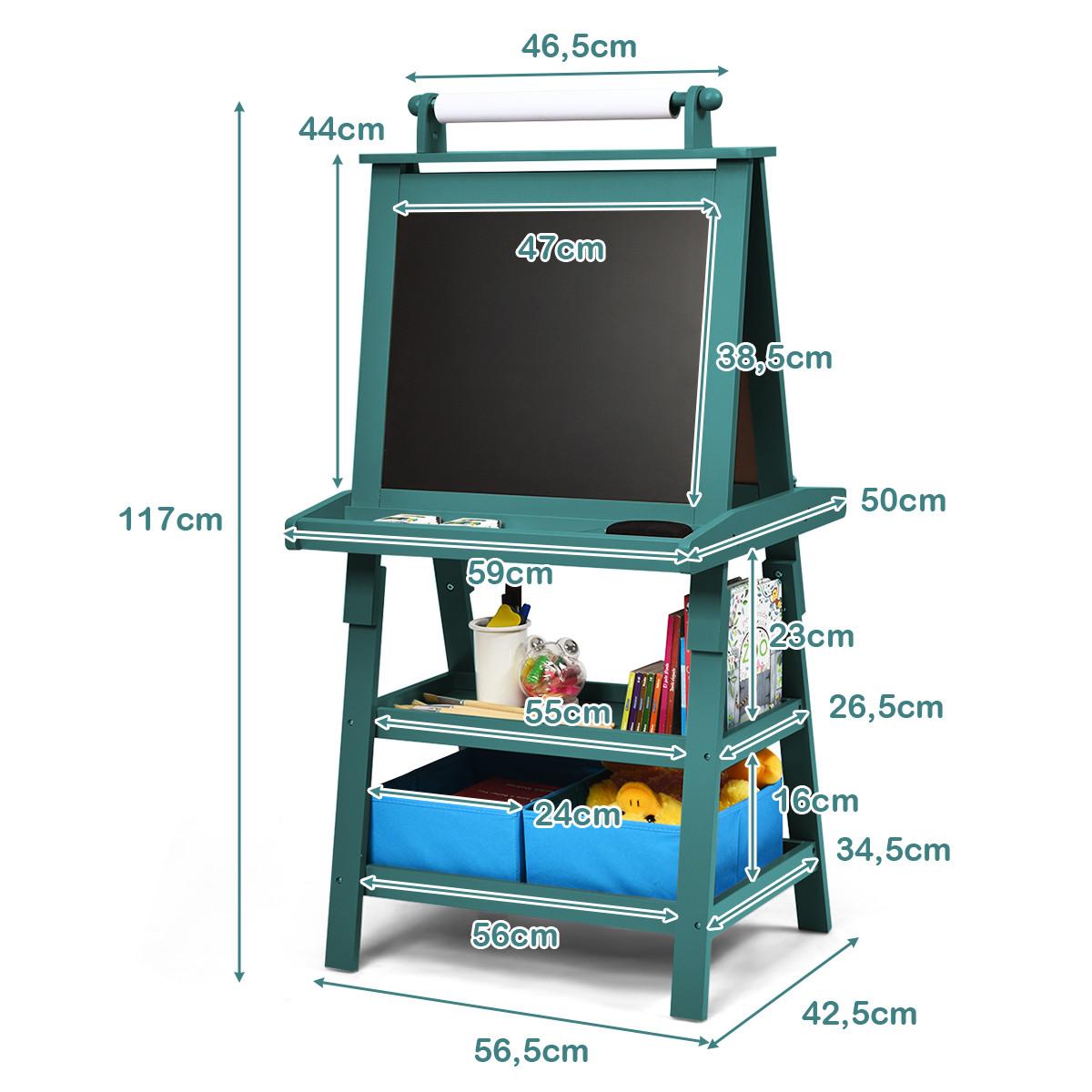 STAFFELEI Blau - Blau, Holz (59/117/50cm) - COSTWAY