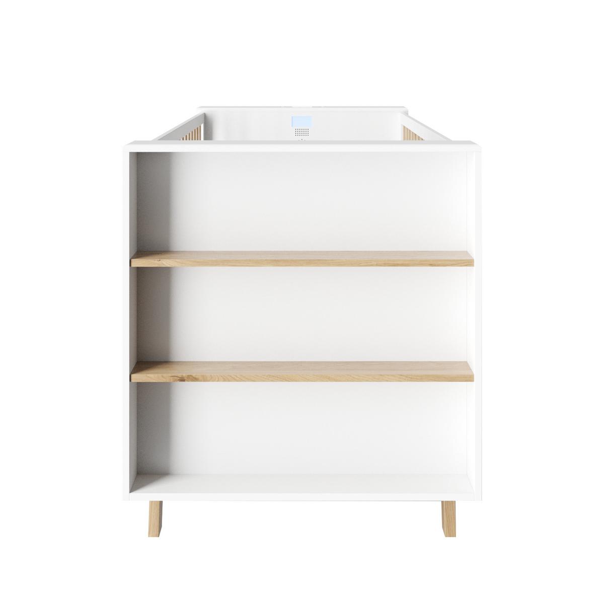 SMARTBETT All in one 70 x 140 cm - Weiß, Holz/Holzwerkstoff (70/140cm) - Roba