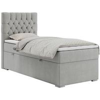 BOXBETT PERA 90/200 Hellgrau Struktur - H4 - Links Seite - Hellgrau, Holz/Textil (90/200cm) - MKS