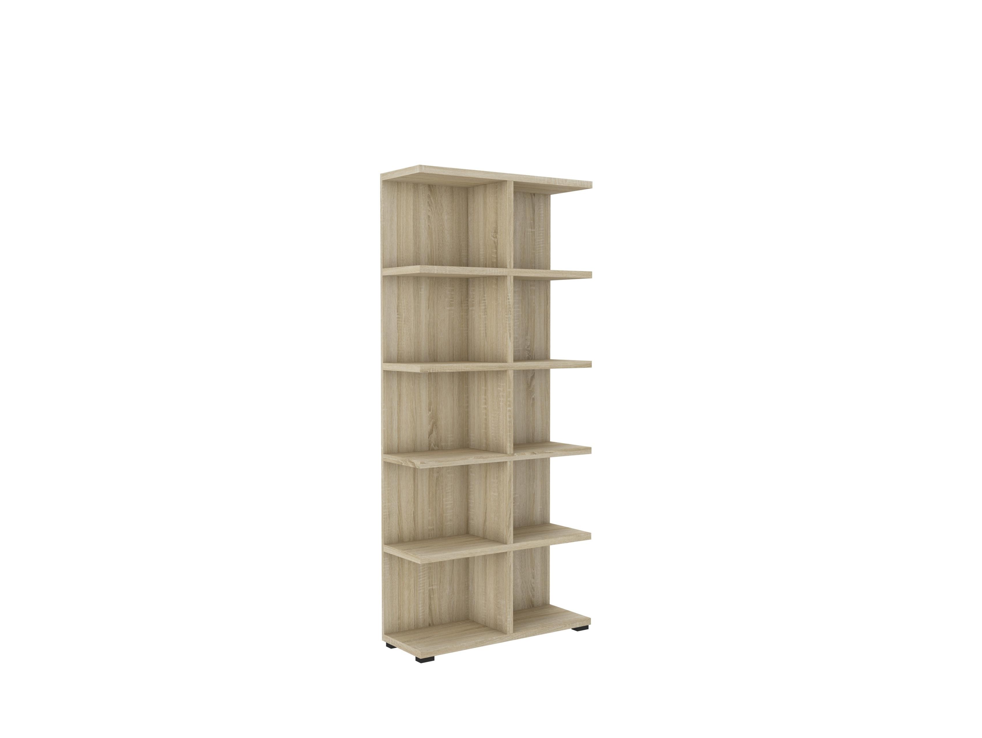 BÜCHERREGAL DUOMO 83,2x29,7x184 cm, Regal Sonoma Eiche - Sonoma Eiche, Holzwerkstoff (83.2/184/29.7cm) - MASSENO