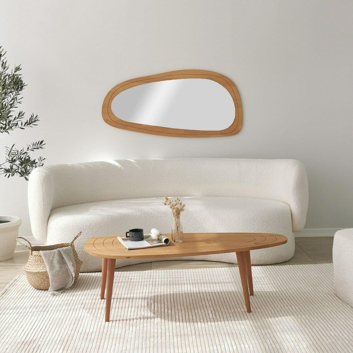 COUCHTISCH mit abgerundeten Kanten 115/50/38 cm - Eschefarben, Holzwerkstoff (136/50/38cm) - Calicosy