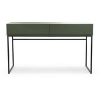 KONSOLENTISCH Giana mit 2 Schubladen, 137 cm, Flaschengrün - Dunkelgrün/Schwarz, Holzwerkstoff (37/137/83cm) - Beautysofa