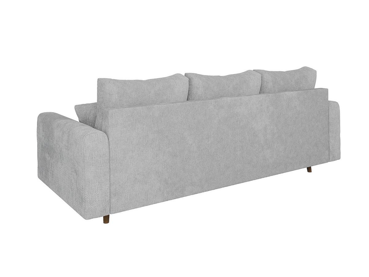 3-SITZER-SOFA Sigurd Hellgrau Chenille - Hellgrau/Braun, Holz/Textil (210/81/93cm) - S-Style Möbel