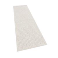 KURZFLORTEPPICH, mit Struktur, aus Polypropylen, Florhöhe 10 mm, Creme, 80 x 250 cm - Beige, Textil (250/80cm) - KADIMA DESIGN