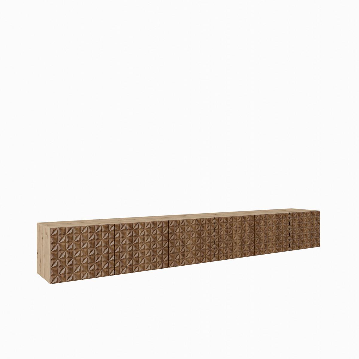 LOWBOARD ROVA 300/41/40 cm, Hängender TV-Schrank Eiche Artisan / Eichefarben - Eichefarben/Braun, Holzwerkstoff (300/41/40cm) - MASSENO