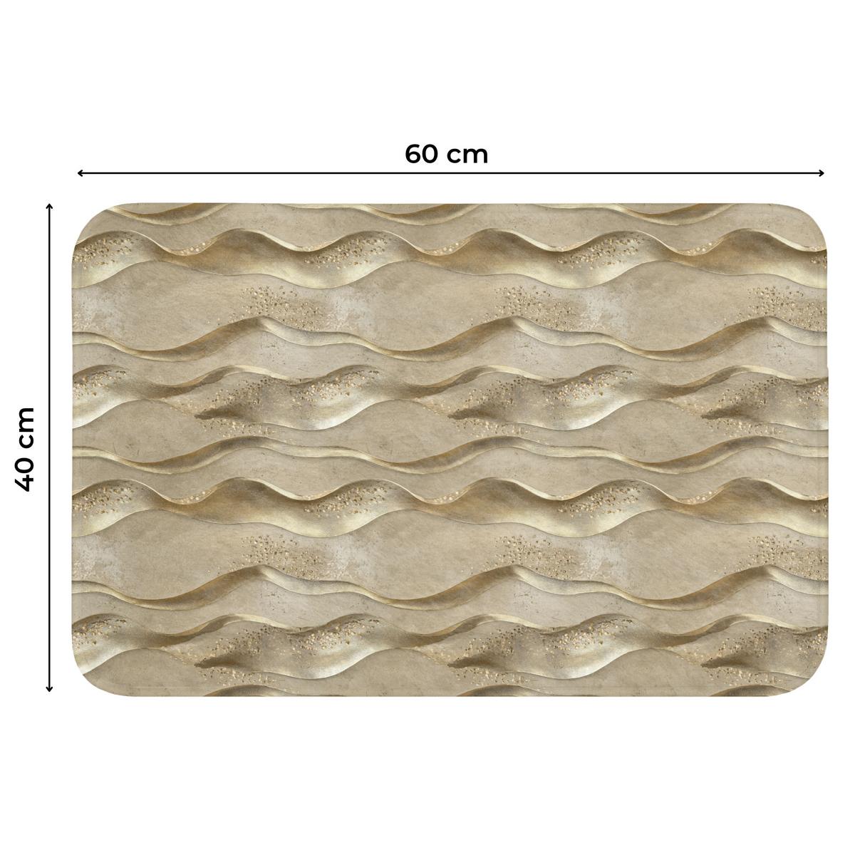 WC-VORLEGER Wellen - Muster - Gold Toilettenvorleger 60x40 cm - Messingfarben, Textil (60/1cm) - OnlyWow