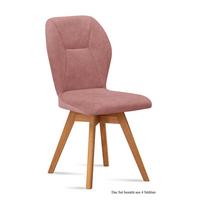 ESSZIMMERSTUHL drehbar (4er-Set) Draga 51x92x60 Eiche geölt/Rosewood - Eichefarben/Dunkelrosa, Kunststoff (60/92/51cm) - 58aufmkessel