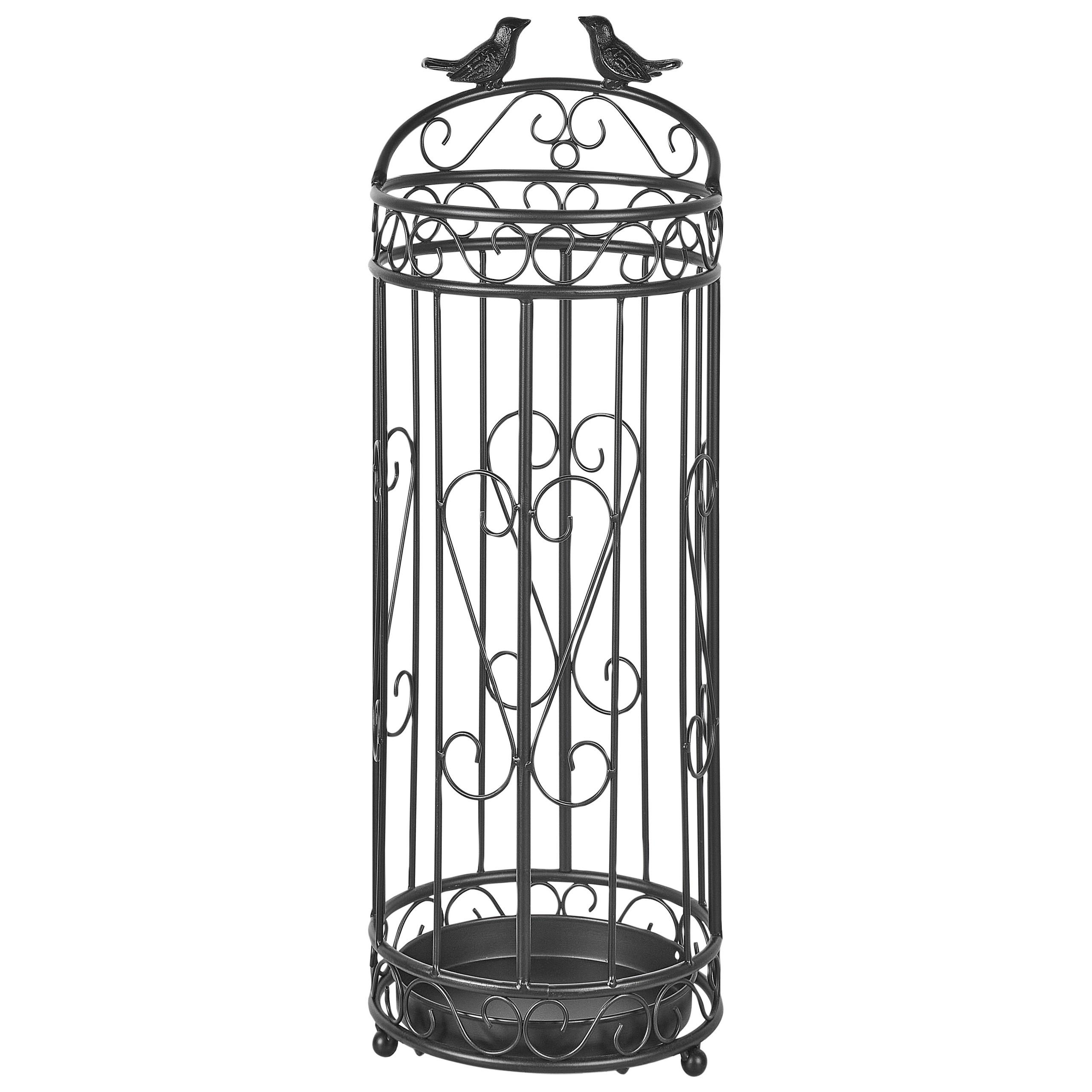 SCHIRMSTÄNDER Metall Schwarz Amboise - Schwarz, Metall (21/61/21cm) - Beliani