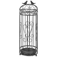 SCHIRMSTÄNDER Metall Schwarz Amboise - Schwarz, Metall (21/61/21cm) - Beliani