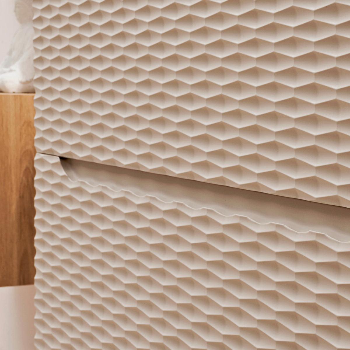 WASCHTISCHUNTERSCHRANK 120cm Elora Beige und Holz - Beige, Holzwerkstoff (120/59/46cm) - Petits-meubles