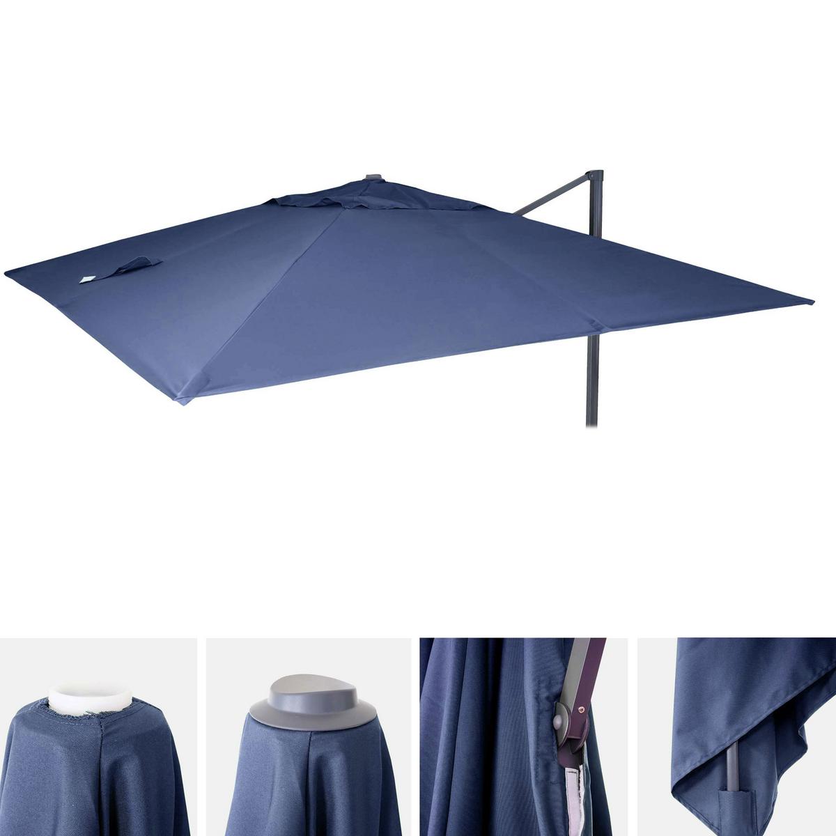 ERSATZ-BEZUG FÜR SCHIRM Blau - Blau, Textil (295/295cm) - MCW