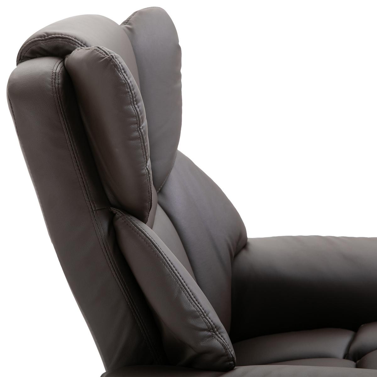 RELAXSESSEL Massagesessel mit Fußhocker Liegefunktion Braun 79 x 82 x 101 cm - Braun, Holz/Metall (82/101/79cm) - HOMCOM
