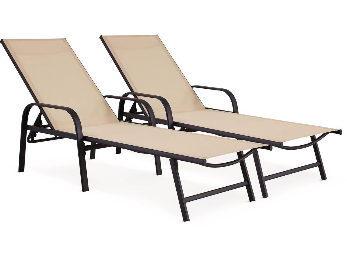 SONNENLIEGE farniente beige - Beige, Metall (59/45/193cm) - Habitat Garten