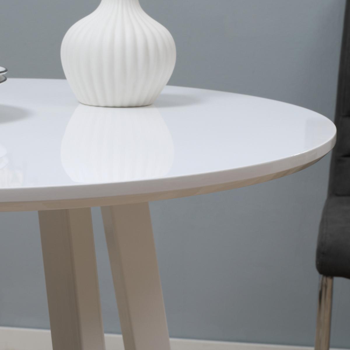 ESSTISCH Runder Küchentisch Esszimmertisch mit abgeschrägten Beinen Weiß - Weiß, Kunststoff (72/72/75cm) - HOMCOM