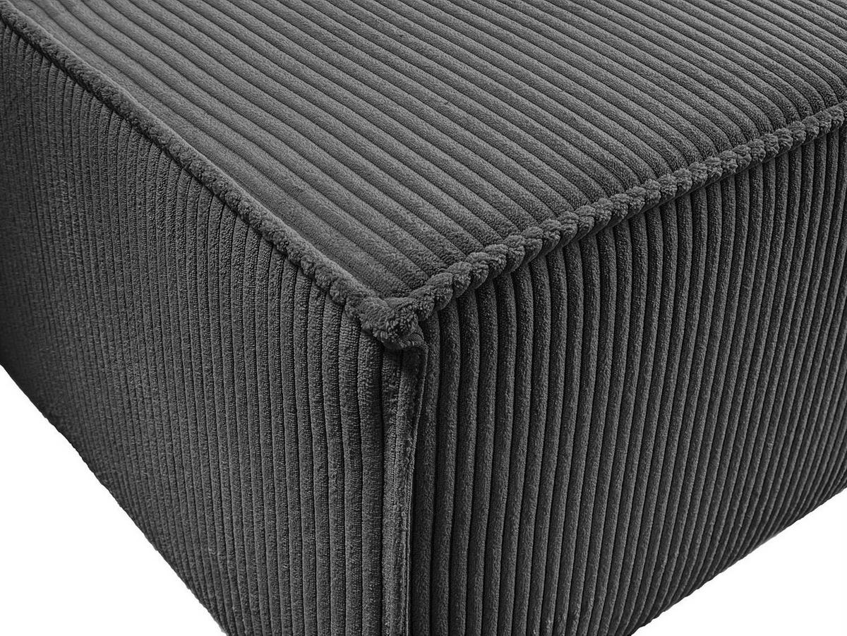 WOHNLANDSCHAFT Gepolstertes CARLO U Cord mit Schlaffunktion und Bettkasten, Poso 60 - Grau, Textil (315/83/143cm) - Lookway