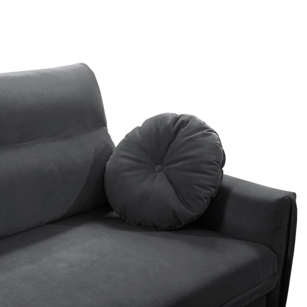 SOFA 3-SITZER Belweder 270 cm, Dunkelgrau, Veloursstoff - Wengefarben/Dunkelgrau, Holz/Textil (268/95/94cm) - Beautysofa