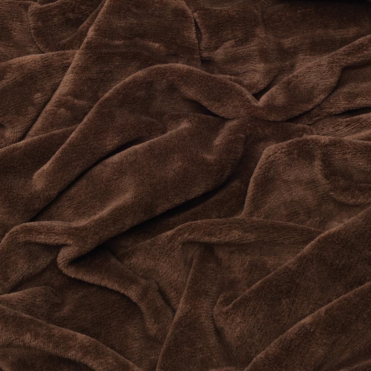 DECKE Aurelia 150/200 cm Dunkelbraun - Dunkelbraun, Textil (200/150cm) - Beautissu 