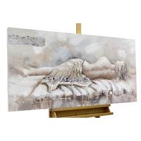 ÖLGEMÄLDE 120/60 cm - Beige, Holz/Textil (120/60cm) - KUNSTLOFT