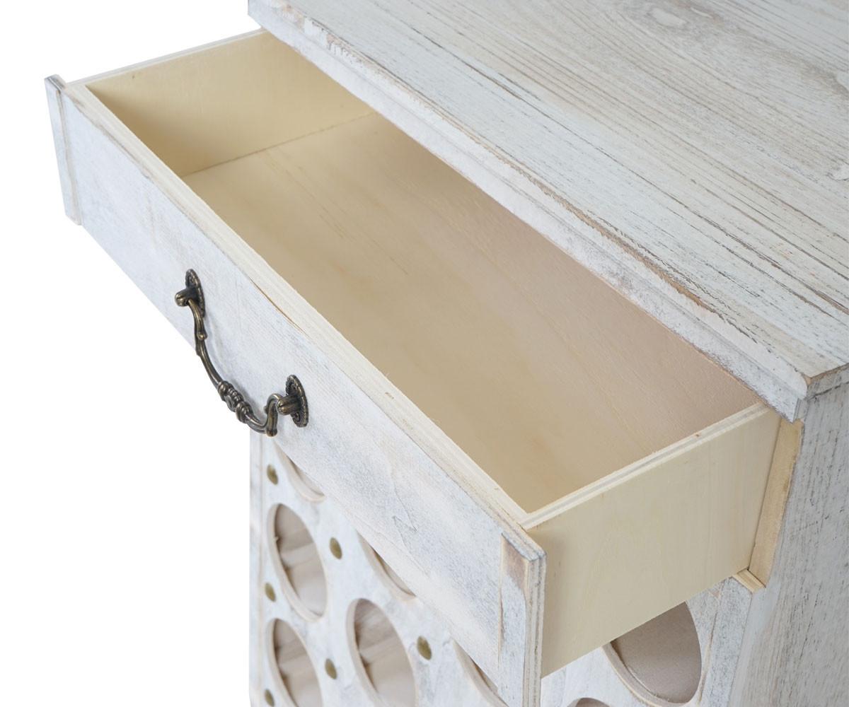 WEINREGAL Weiß - Weiß, Holz (48/76/31cm) - MCW
